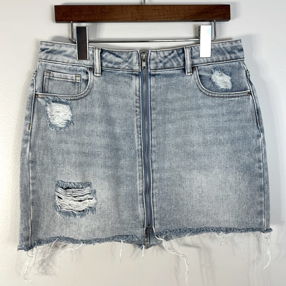 PAC SUN DENIM MINI SKIRT, SIZE 28